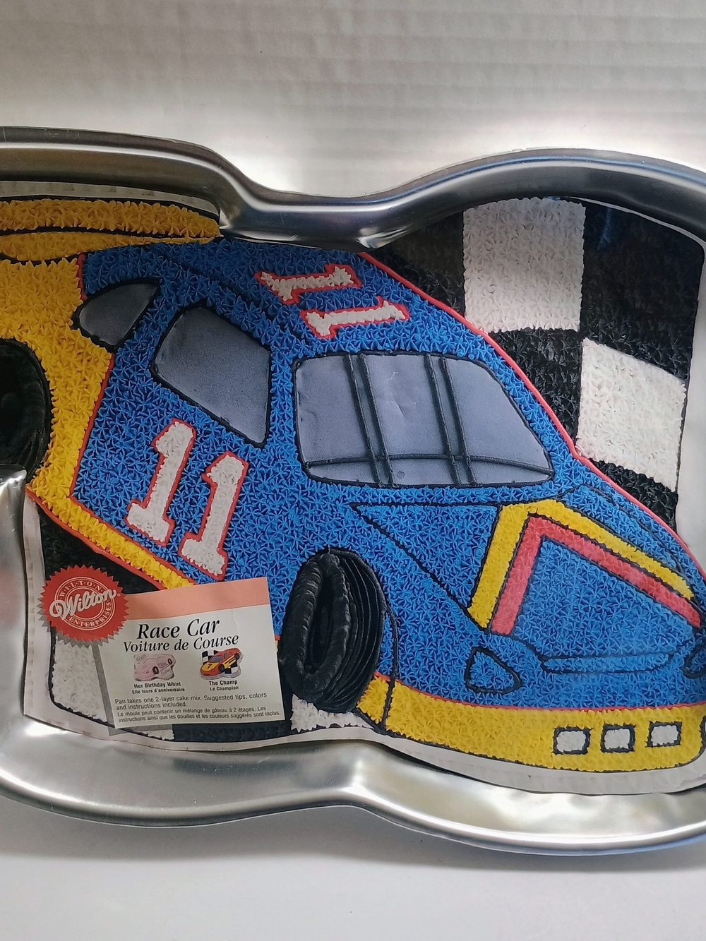 Wilton Blue and Yellow Race Car Cake Pan